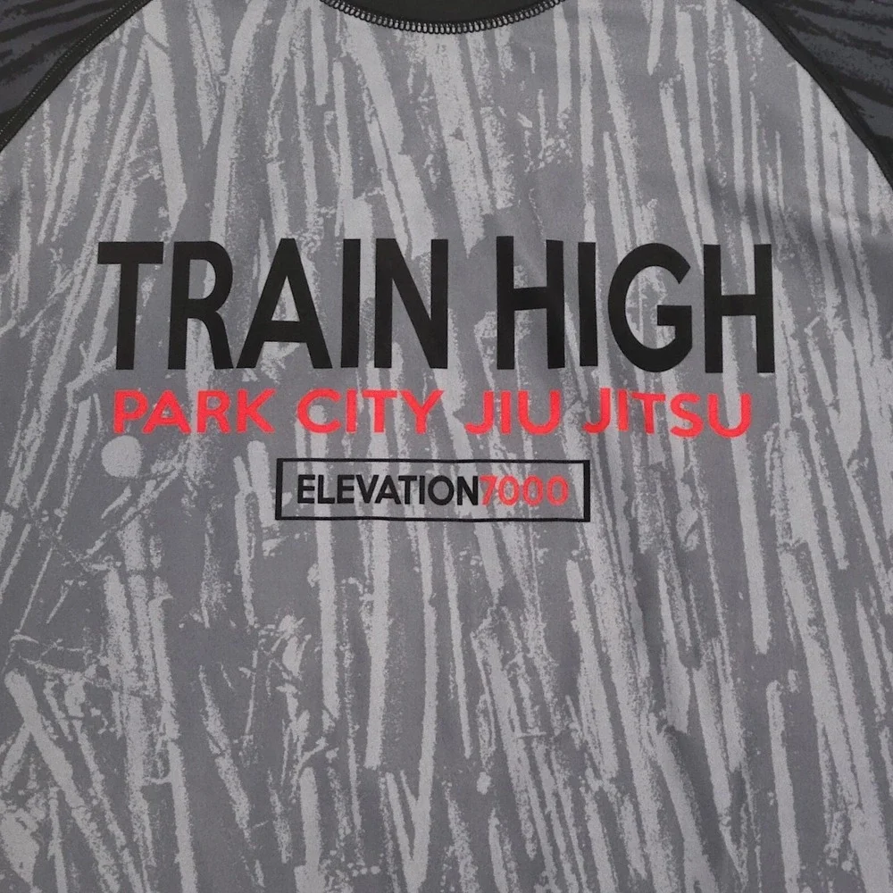 Train High Park City Jiu‎ Jitsu Rashguard Men's Medium Adult Long Sleeve MMA BJJ
